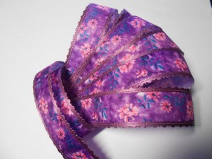 Стрічка гобеленова з рюшею, 2,5 см, ФІОЛЕТОВА